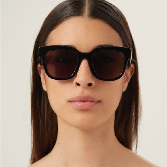 NEW GUCCI GG0998S SQUARED FEMENINE BLACK SUNGLASSES main image 6